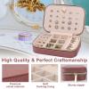 imageDajasan Velvet Travel Jewelry Box Mini Travel Jewelry Case Small Portable Travel Jewelry Organizer for Women Girls GreenDusty Pink