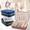 imageDajasan Velvet Travel Jewelry Box Mini Travel Jewelry Case Small Portable Travel Jewelry Organizer for Women Girls GreenDusty Pink
