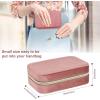 imageDajasan Velvet Travel Jewelry Box Mini Travel Jewelry Case Small Portable Travel Jewelry Organizer for Women Girls GreenDusty Pink