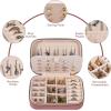 imageDajasan Velvet Travel Jewelry Box Mini Travel Jewelry Case Small Portable Travel Jewelry Organizer for Women Girls GreenDusty Pink
