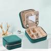 imageDajasan Velvet Travel Jewelry Box Mini Travel Jewelry Case Small Portable Travel Jewelry Organizer for Women Girls GreenEmerald Green 3