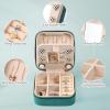 imageDajasan Velvet Travel Jewelry Box Mini Travel Jewelry Case Small Portable Travel Jewelry Organizer for Women Girls GreenEmerald Green 3