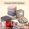 imageDajasan Velvet Travel Jewelry Box Mini Travel Jewelry Case Small Portable Travel Jewelry Organizer for Women Girls GreenEmerald Green 3