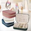 imageDajasan Velvet Travel Jewelry Box Mini Travel Jewelry Case Small Portable Travel Jewelry Organizer for Women Girls GreenEmerald Green