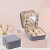 imageDajasan Velvet Travel Jewelry Box Mini Travel Jewelry Case Small Portable Travel Jewelry Organizer for Women Girls GreenGrey 3