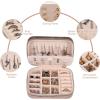 imageDajasan Velvet Travel Jewelry Box Mini Travel Jewelry Case Small Portable Travel Jewelry Organizer for Women Girls GreenKhaki