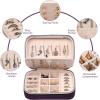 imageDajasan Velvet Travel Jewelry Box Mini Travel Jewelry Case Small Portable Travel Jewelry Organizer for Women Girls GreenModena