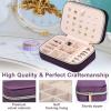 imageDajasan Velvet Travel Jewelry Box Mini Travel Jewelry Case Small Portable Travel Jewelry Organizer for Women Girls GreenModena