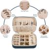 imageDajasan Velvet Travel Jewelry Box Mini Travel Jewelry Case Small Portable Travel Jewelry Organizer for Women Girls GreenNavy Blue