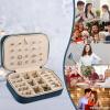 imageDajasan Velvet Travel Jewelry Box Mini Travel Jewelry Case Small Portable Travel Jewelry Organizer for Women Girls GreenNavy Blue