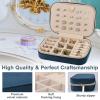 imageDajasan Velvet Travel Jewelry Box Mini Travel Jewelry Case Small Portable Travel Jewelry Organizer for Women Girls GreenNavy Blue