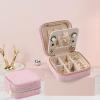 imageDajasan Velvet Travel Jewelry Box Mini Travel Jewelry Case Small Portable Travel Jewelry Organizer for Women Girls GreenPink 3