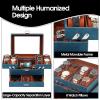 imageDajasan Watch Box Watch Case for Men 8 Slot Watch Display Case 3 Layers Large Sunglass Storage Organizer for Watch Ring Jewelry Gift Idea PU Leather BlackBlue  Brown