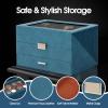 imageDajasan Watch Box Watch Case for Men 8 Slot Watch Display Case 3 Layers Large Sunglass Storage Organizer for Watch Ring Jewelry Gift Idea PU Leather BlackBlue  Brown