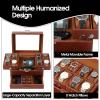 imageDajasan Watch Box Watch Case for Men 8 Slot Watch Display Case 3 Layers Large Sunglass Storage Organizer for Watch Ring Jewelry Gift Idea PU Leather BlackBrown  Brown