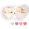 imageDajasan Small Jewelry Box Travel Jewelry Case Portable Heartshaped Leather Jewelry Box for Earrings Bracelets Rings Necklace BeigeBeige