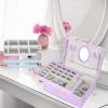 imageDajasan 2 Layers Jewelry Box for Women  Velvet Travel Jewelry Box