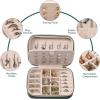 imageDajasan 2 Layers Jewelry Box for Women  Velvet Travel Jewelry Box