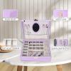 imageDajasan 2 Layers Jewelry Box for Women  Velvet Travel Jewelry Box