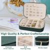 imageDajasan 2 Layers Jewelry Box for Women  Velvet Travel Jewelry Box