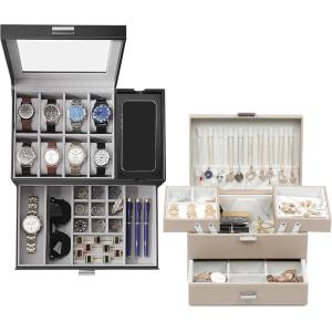 imageDajasan 3Layer Jewelry Box  Watch Case for Men