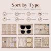 imageDajasan Large Jewelry Organizer Box Jewelry Boxes for Women Girls 6Tier Jewelry Storage Organizer with Mirror for Necklace Ring Bracelet Watch Gift Idea BeigeBrown