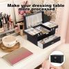 imageDajasan 3Layer Large Jewelry Box  Large Capacity Makeup Bag