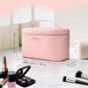 imageDajasan Large Capacity Makeup Bag  2Layer Velvet Jewelry Box