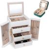 imageDajasan 4Layer Large Jewelry Box  Velvet Jewelry Case