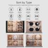imageDajasan Large Jewelry Box for Women Jewelry Organizer Box with 3 Drawers Jewelry Storage Organizer with Mirror for Necklace Ring Bracelet Watch Gift Idea BeigeBlack