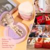 image:imageDajasan Mini Jewelry Case  Small Organizer Box for Travel Valentines Day Birthday  Leather