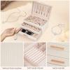 image:imageDajasan Jewelry Boxes for Women Jewelry Organizers and Storage with 2 Drawers Large Jewelry Organizer Box for Necklaces Rings Earrings Bracelets Gift Idea Modern Style BeigeBeige