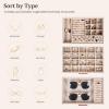 image:imageDajasan Jewelry Boxes for Women Jewelry Organizers and Storage with 2 Drawers Large Jewelry Organizer Box for Necklaces Rings Earrings Bracelets Gift Idea Modern Style BeigeBeige