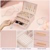 image:imageDajasan Jewelry Boxes for Women Jewelry Organizers and Storage with 2 Drawers Large Jewelry Organizer Box for Necklaces Rings Earrings Bracelets Gift Idea Modern Style BeigePink