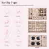 image:imageDajasan Jewelry Boxes for Women Jewelry Organizers and Storage with 2 Drawers Large Jewelry Organizer Box for Necklaces Rings Earrings Bracelets Gift Idea Modern Style BeigePink