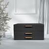 image:imageDajasan Jewelry Boxes for Women Jewelry Organizers and Storage with 2 Drawers Large Jewelry Organizer Box for Necklaces Rings Earrings Bracelets Gift Idea Modern Style BeigeBlack